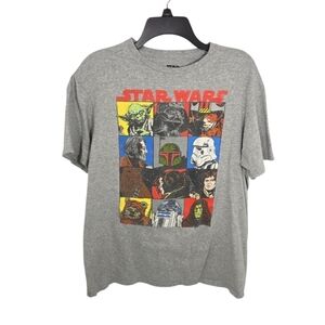 {Star Wars} Mens V Fifth Sun Star Wars Character Square Print Tshirt - Size L